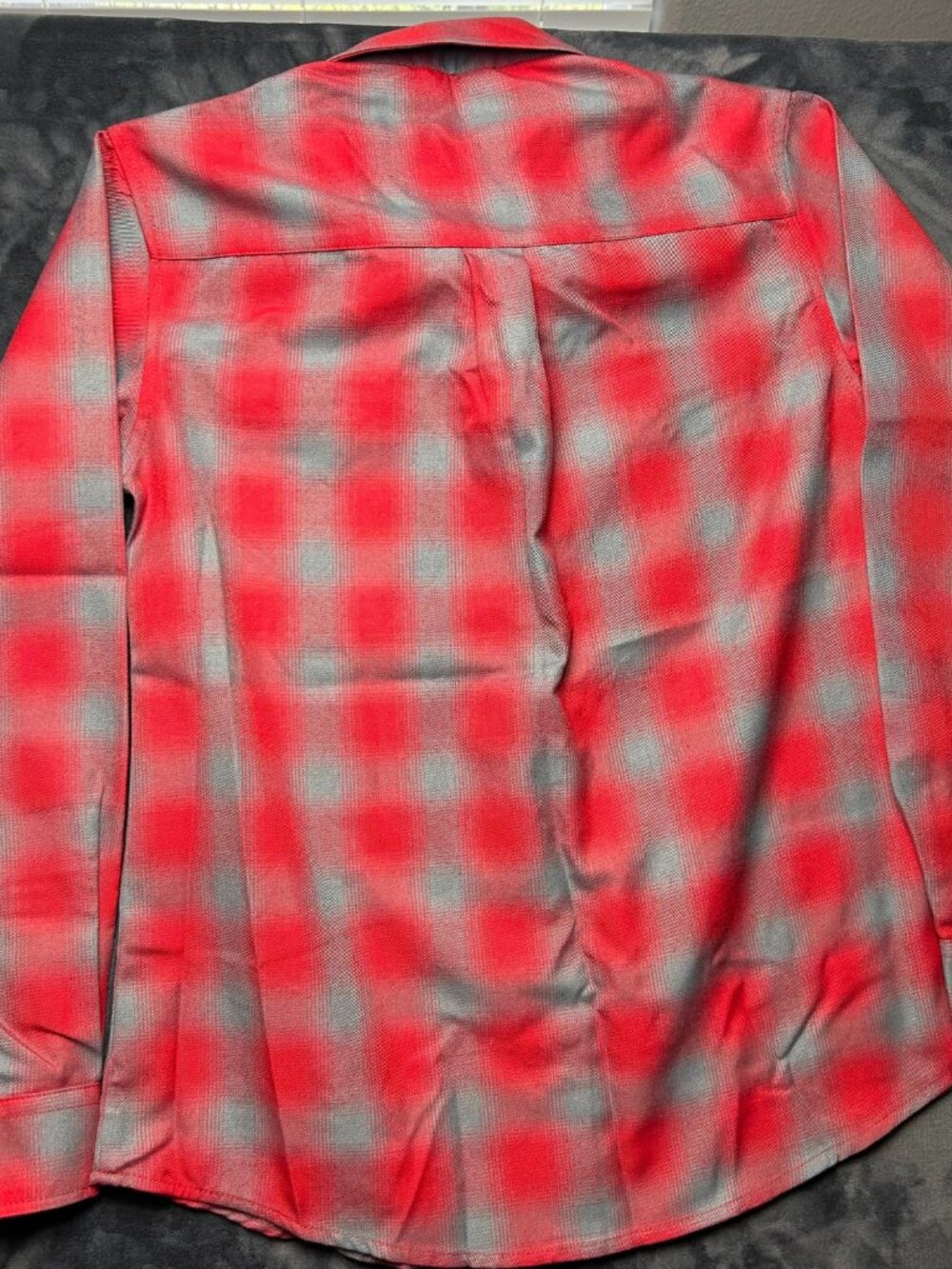 Mens Dixxon Flannel Co Lg Pulaski Flannel Shirt Long Sleeve Snap Front Red Gray - Picture 6 of 6